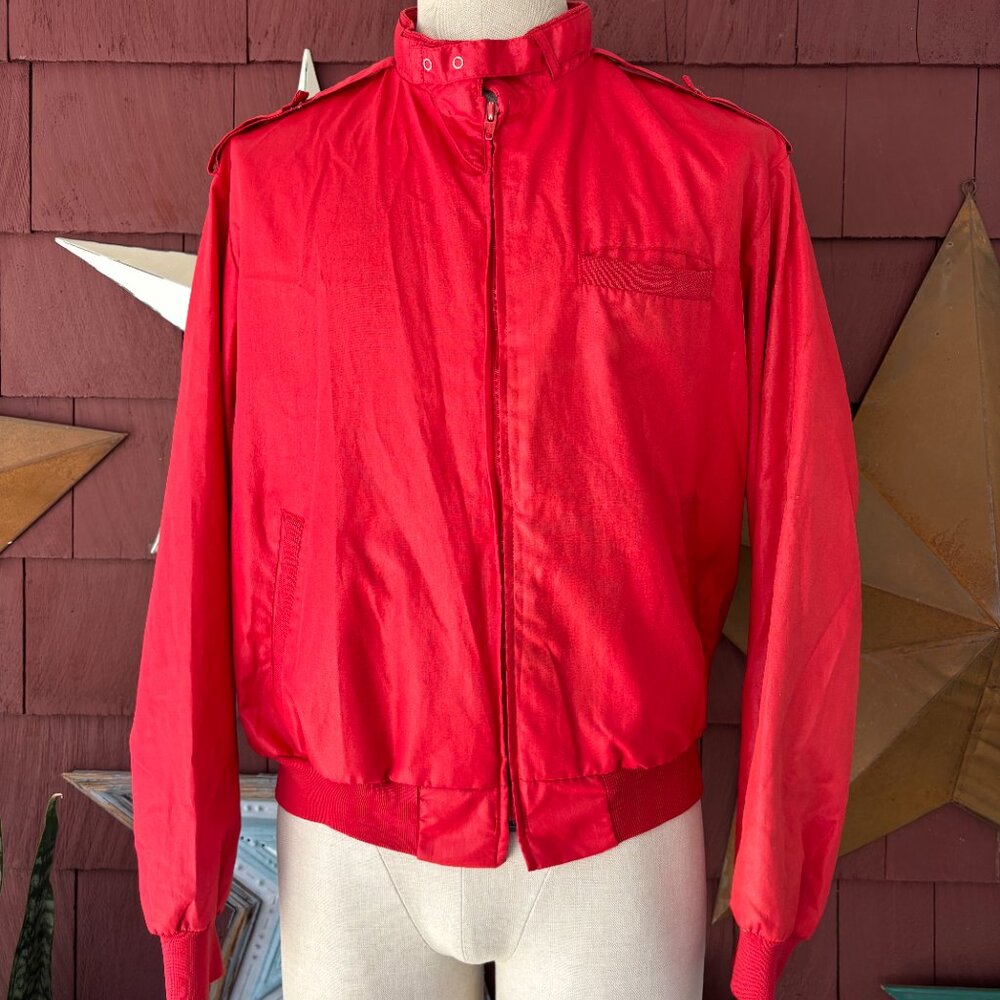 Vintage Mens Pla-Jac by Dunbrooke Red Windbreaker Jacket Size L